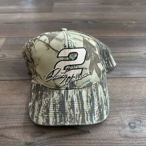 Vintage Rusty Wallace 2 Realtree x NASCAR Camo Racer Snapback Hat 90s
